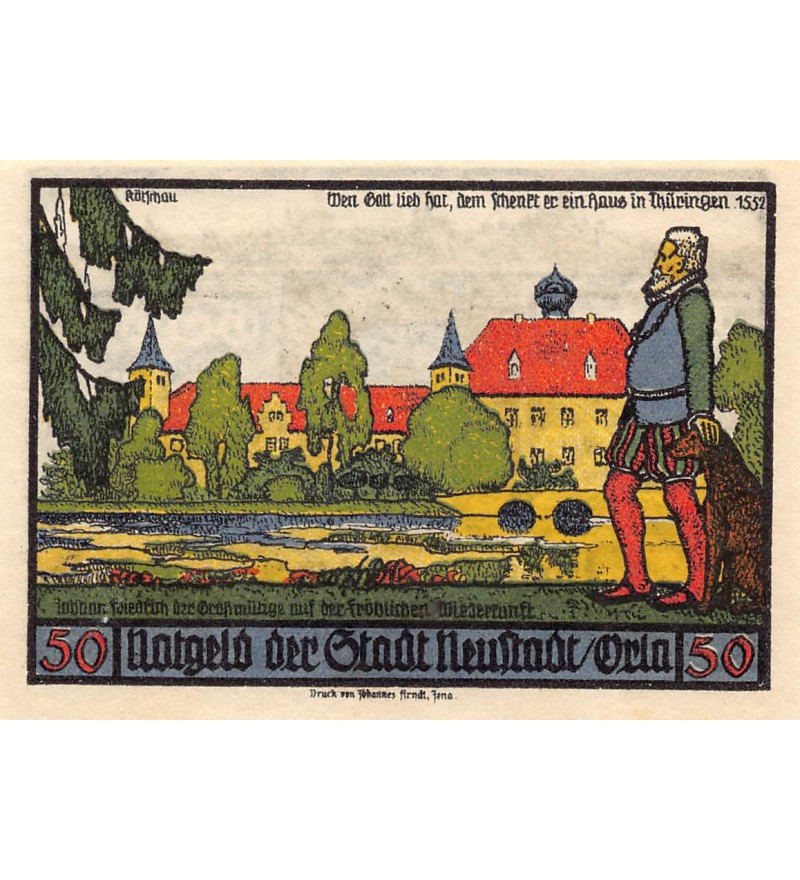 ALLEMAGNE, NEUSTAST A. ORLA - 50 PFENNIG 1921