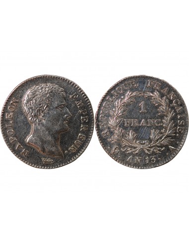 Napoléon Ier, Empereur de France, Roi d'Italie Franc Argent AN 13 A Paris