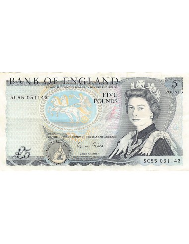 GRANDE-BRETAGNE, ELISABETH II - 5 POUNDS 1988 / 1991 - WELLINGTON - TB+