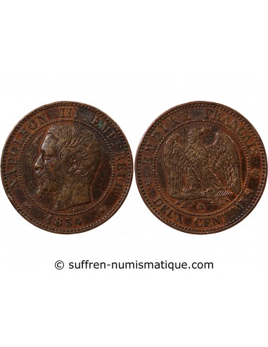 NAPOLEON III - 2 CENTIMES 1854 BB STRASBOURG