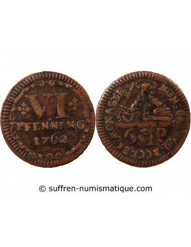 ALLEMAGNE, MÜNSTER - 6 PFENNING 1762