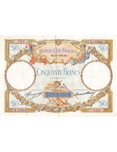 FRANCE, LUC-OLIVIER MERSON - 50 FRANCS 02/03/1933 - TTB