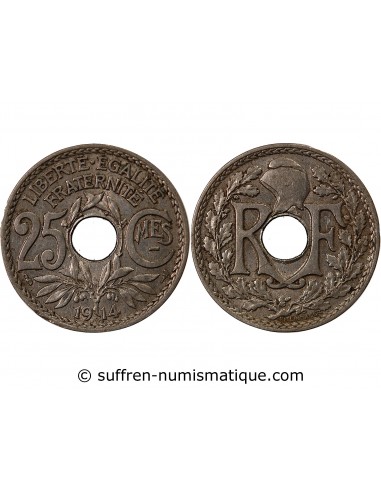 LINDAUER - 25 CENTIMES 1914 SOULIGNE